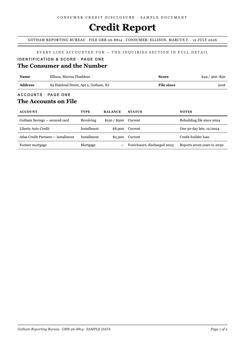 New York editorial credit report